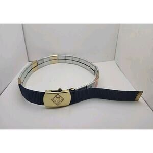 BSA Cub Scout Belt w/ Brass Buckle & 19 Merit Badges Adventure Loop Slides 31 in